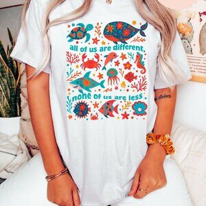 Sped Teacher Shirt All Of Us Are Different None Of Us Are Less Inclusion Teacher